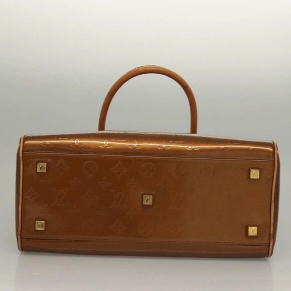 LOUIS VUITTON Monogram Vernis Tompkins Square Bag Bronze M91103 LV Auth 132209 - Picture 6 of 14